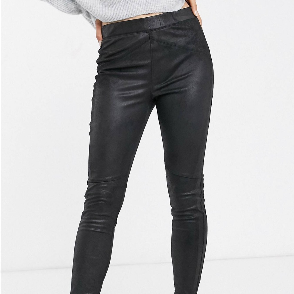 Free People Vegan Suede Skinny Pants